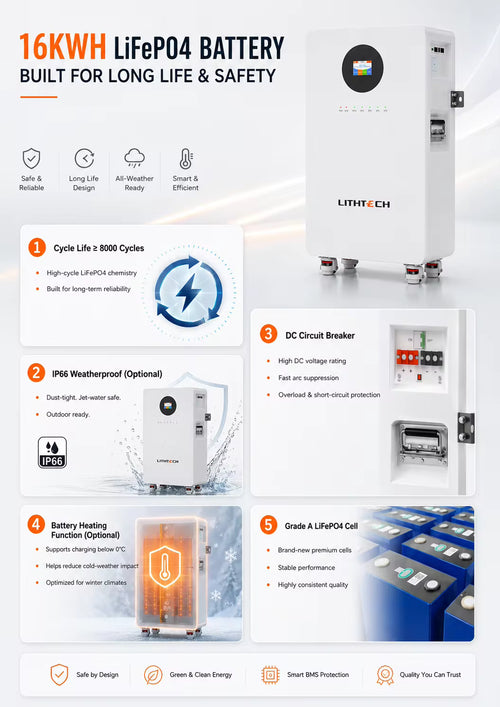 LiFePO4- 16KWH Napelemes akumulátor