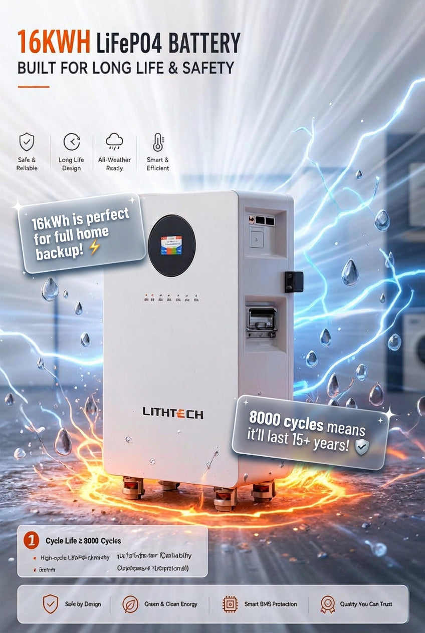 LiFePO4- 51,2V, 16kWh, 14kWh, 10kWh, 5kWh Napelemes akumulátor